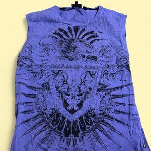 Roberto Cavalli Men's Purple and Blue Vest